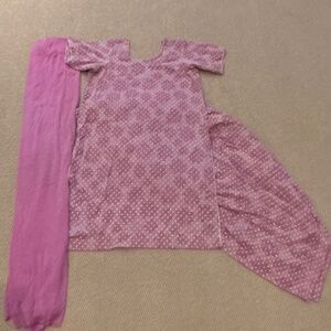 Purple Cotton Salwar Kameez